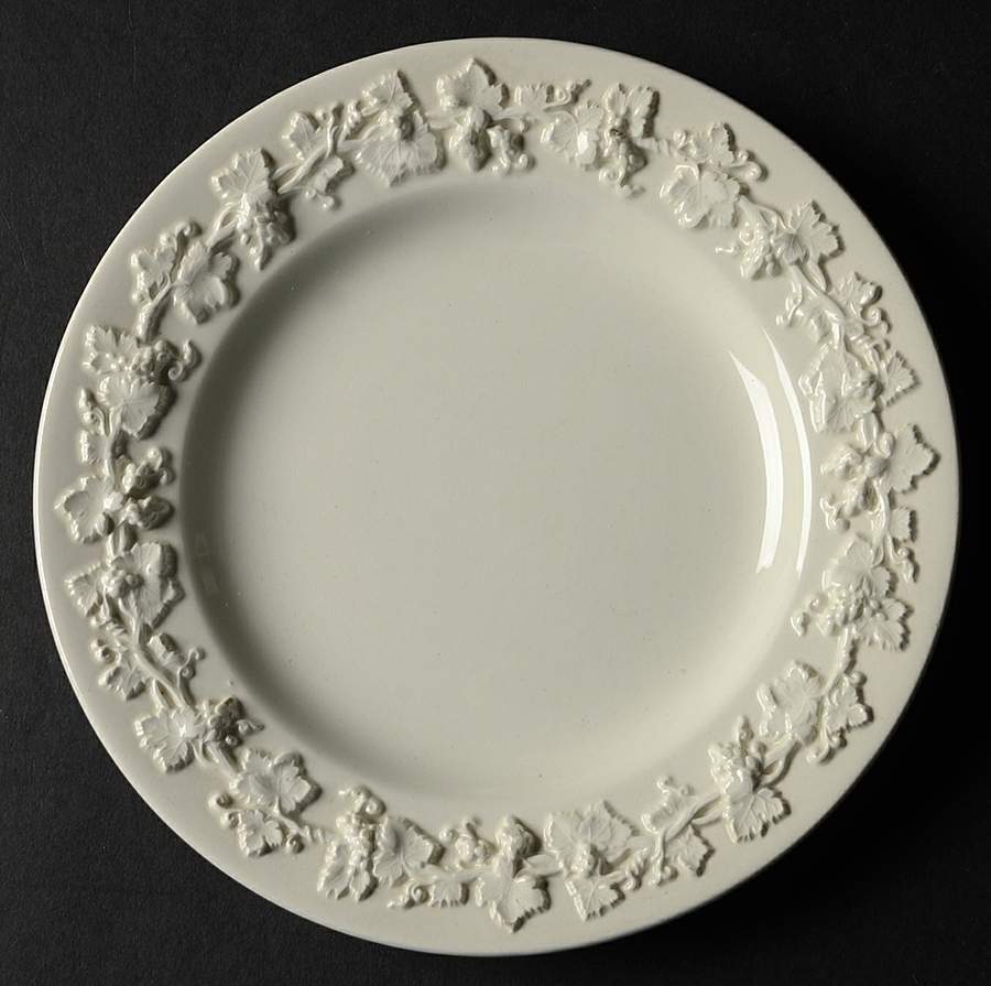 Cream Color on Cream Color (Plain Edge) Dessert/Pie Plate by Wedgwood-1