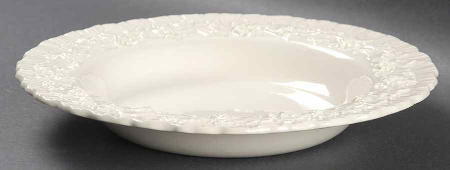 Cream Color on Cream Color (Shell Edge) Rim Soup Bowl by Wedgwood-1