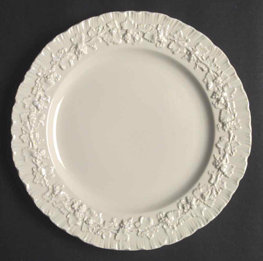 Cream Color on Cream Color (Shell Edge) Luncheon Plate by Wedgwood-1