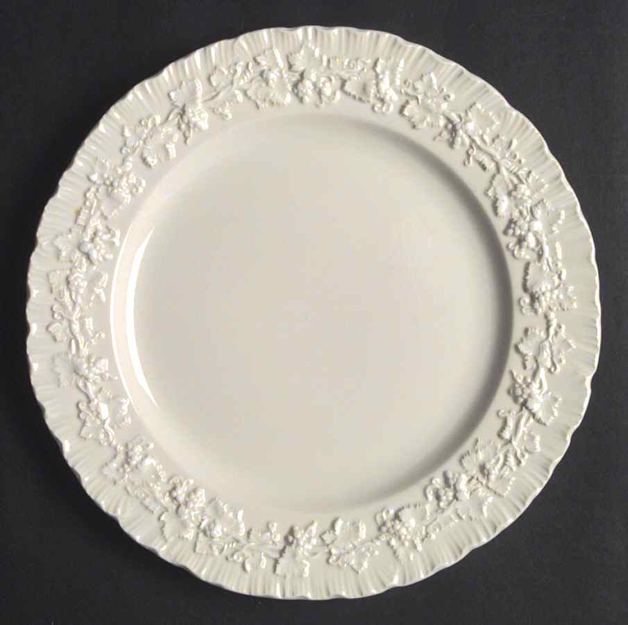 Cream Color on Cream Color (Shell Edge) Luncheon Plate by Wedgwood-1