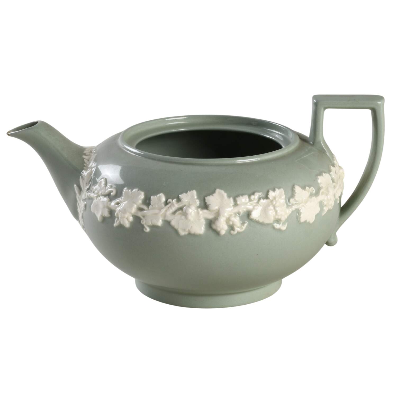 Cream Color on Celadon (Plain) Teapot No Lid by Wedgwood-1