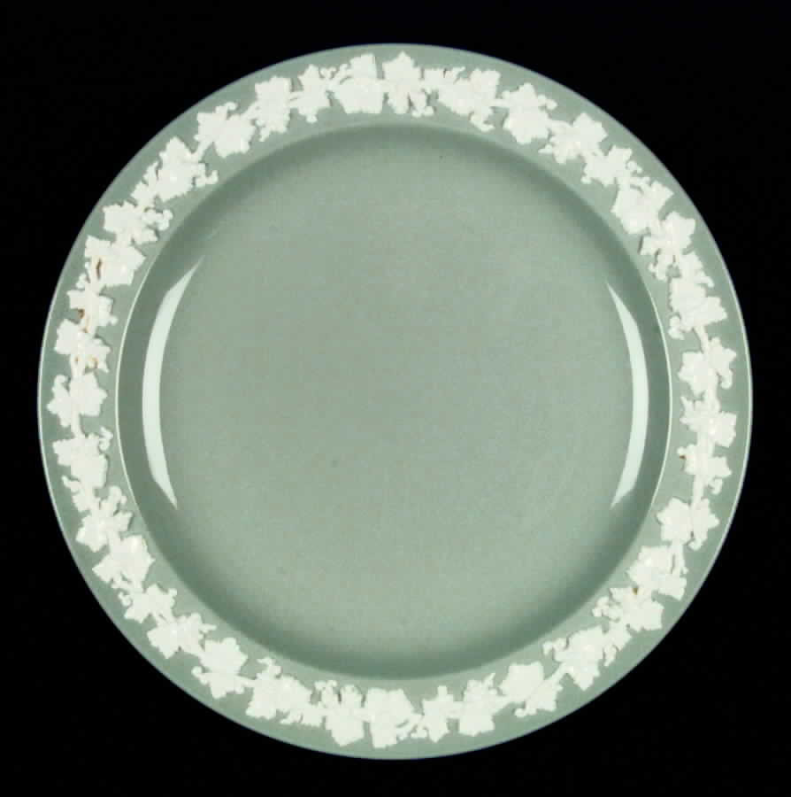 Cream Color on Celadon (Plain) Dinner Plate by Wedgwood-1