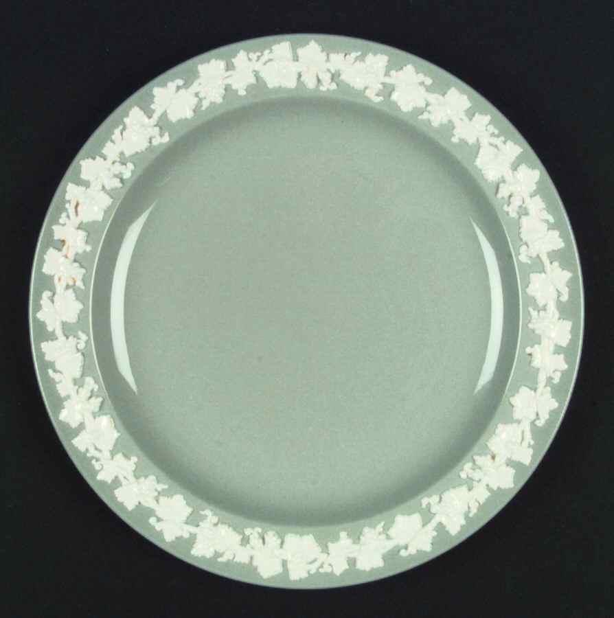 Cream Color on Celadon (Plain) Luncheon Plate by Wedgwood-1