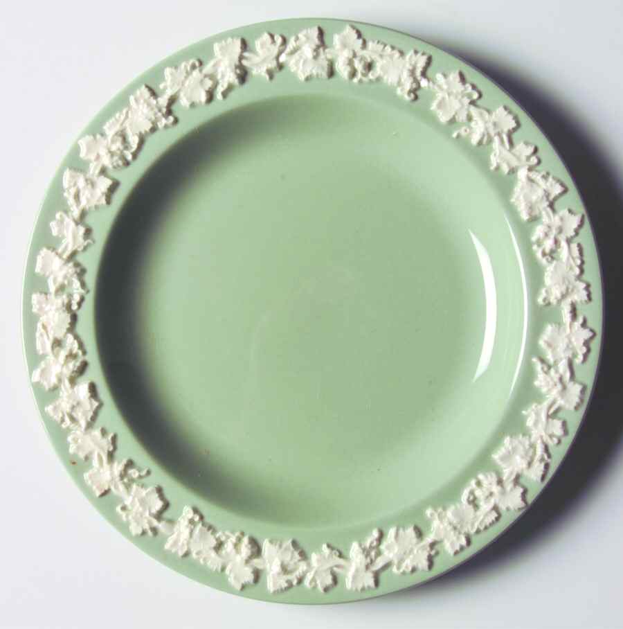 Cream Color on Celadon (Plain) Bread & Butter Plate by Wedgwood-1