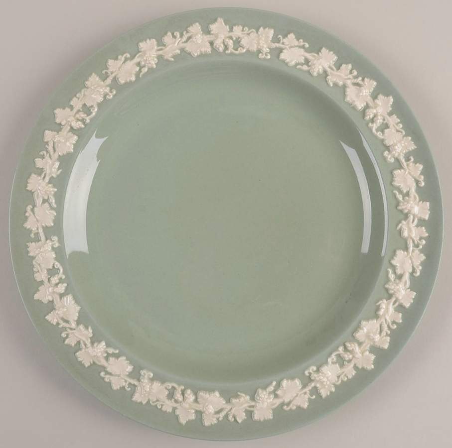 Cream Color on Celadon (Plain) Salad Plate by Wedgwood-1