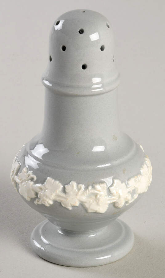 Cream Color on Grey (Plain) Pepper Shaker by Wedgwood-1