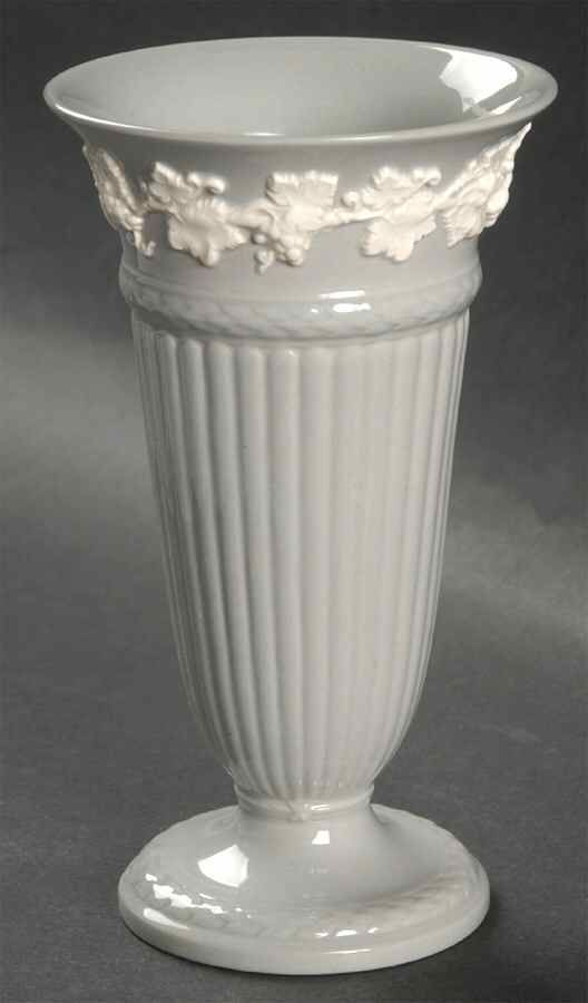 Cream Color on Grey (Plain) 6" Vase by Wedgwood-1