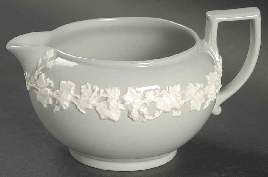 Cream Color on Grey (Plain) 146 Shape Creamer by Wedgwood-1