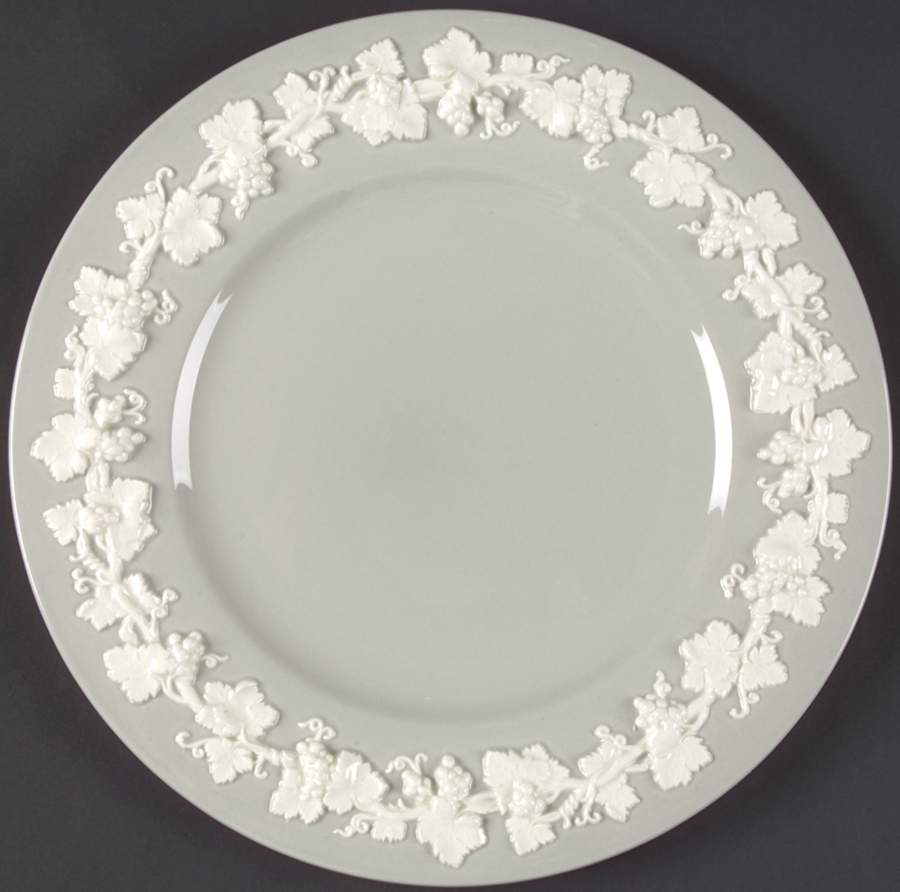 Cream Color on Grey (Plain) Dinner Plate by Wedgwood-1