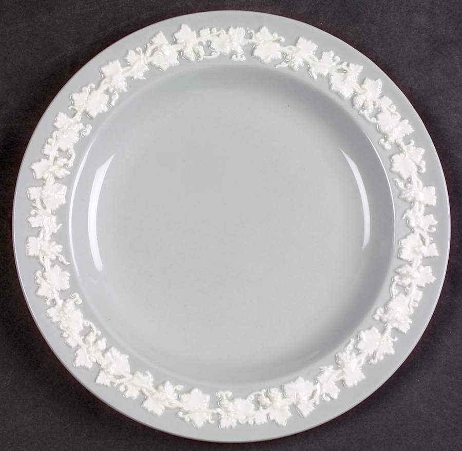 Cream Color on Grey (Plain) Dessert/Pie Plate by Wedgwood-1