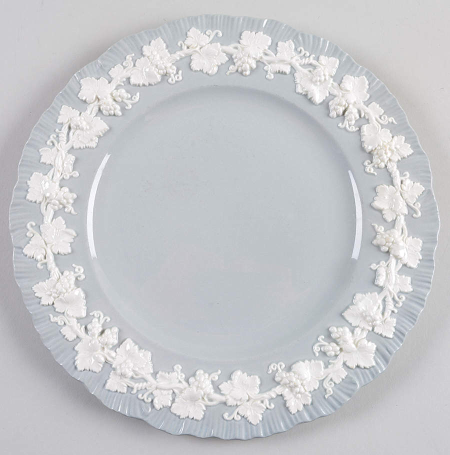 Cream Color on Grey (Shell Edge) Dinner Plate by Wedgwood-1