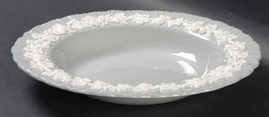 Cream Color on Grey (Shell Edge) Rim Soup Bowl by Wedgwood-1