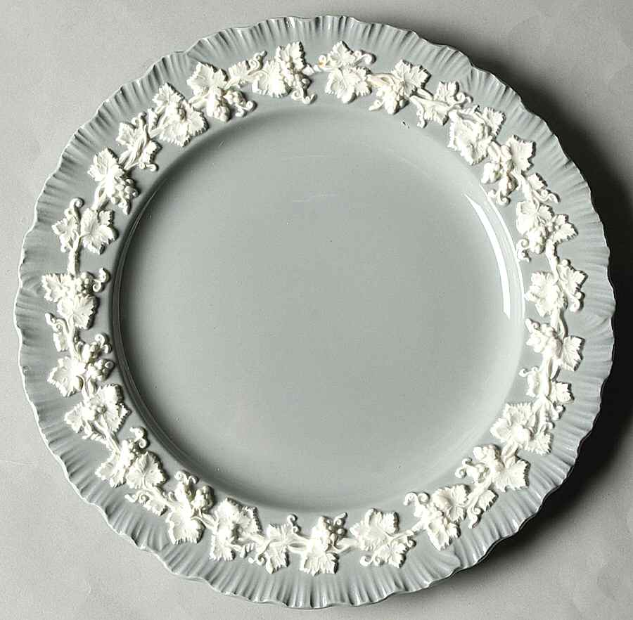 Cream Color on Grey (Shell Edge) Salad Plate by Wedgwood-1
