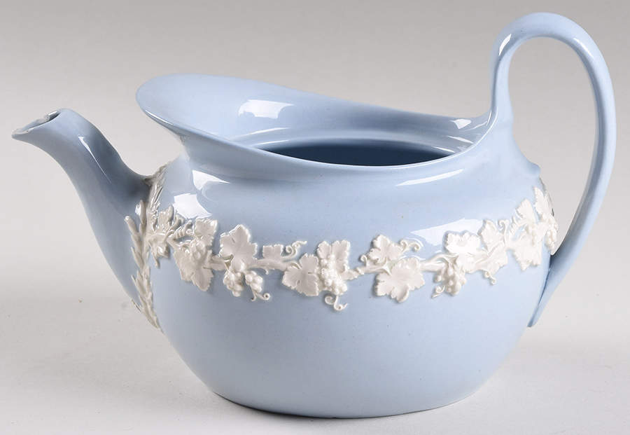Cream Color on Lavender (Plain) Mini Teapot No Lid by Wedgwood-1