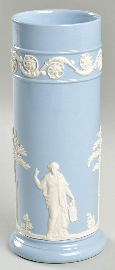 Cream Color on Lavender (Plain) Spill Vase by Wedgwood-1