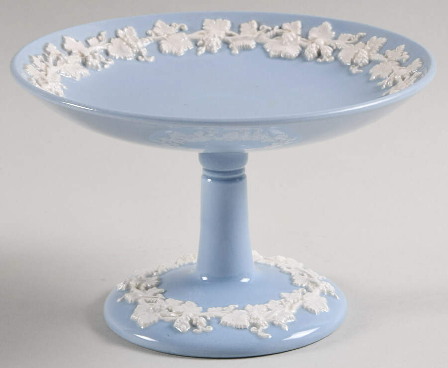 Cream Color on Lavender (Plain) Round Compote (Height X Width) by Wedgwood-1