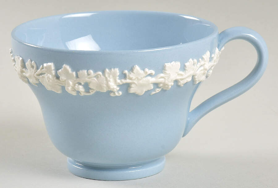 Cream Color on Lavender (Plain) Footed Cup by Wedgwood-1