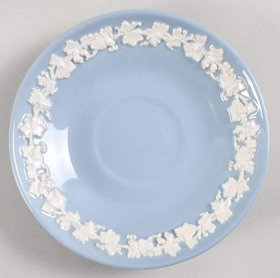 Cream Color on Lavender (Plain) Saucer by Wedgwood-1