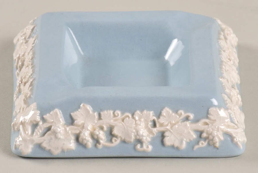 Cream Color on Lavender (Plain) 2" Square Ashtray by Wedgwood-1