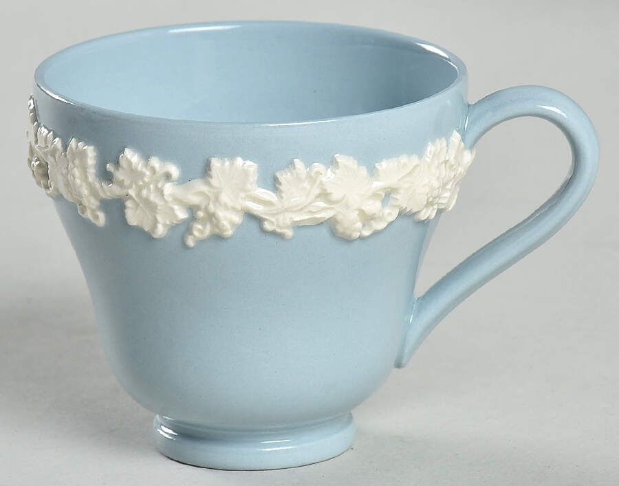 Cream Color on Lavender (Plain) Footed Demitasse Cup by Wedgwood-1