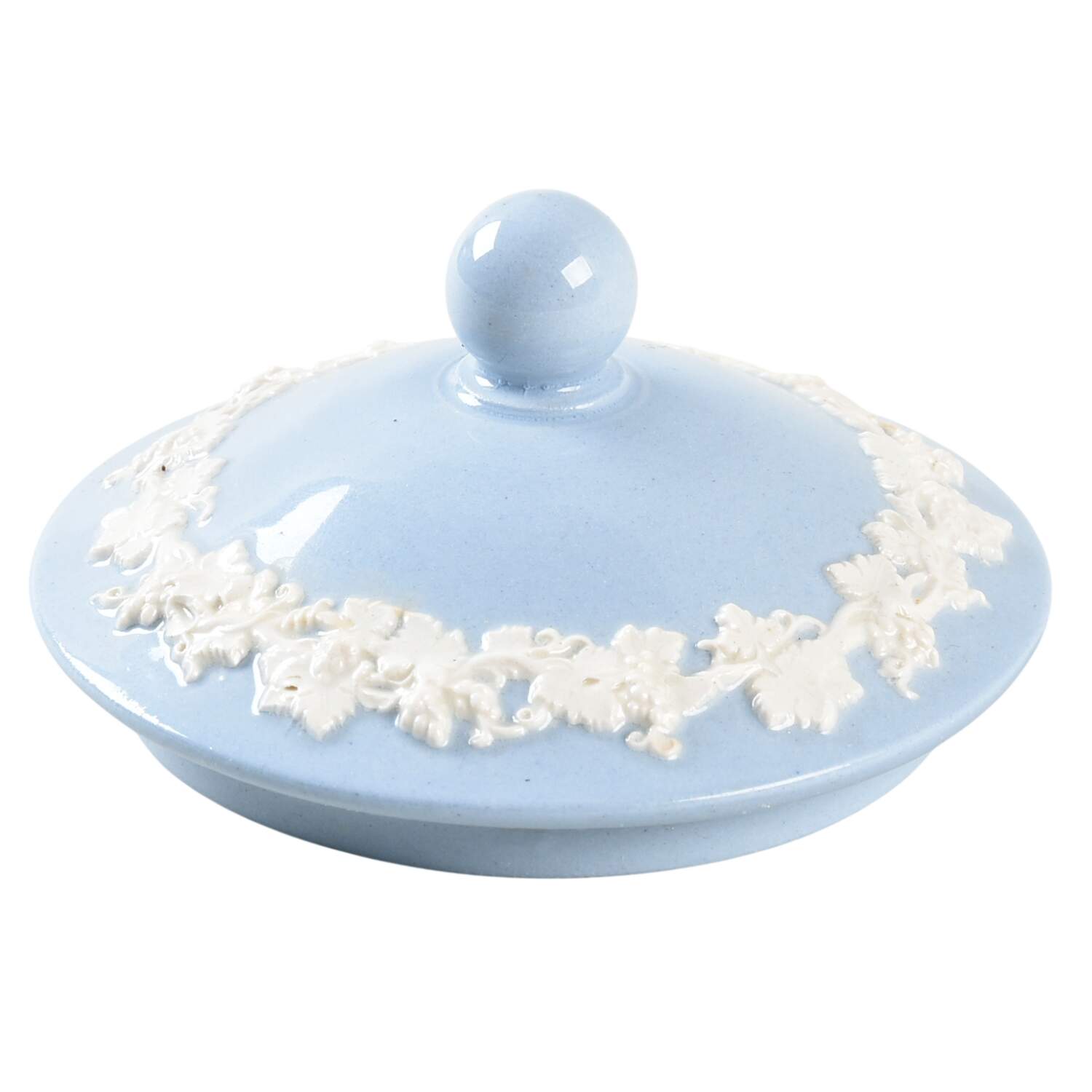 Cream Color on Lavender (Plain) Lid for Mini Sugar Bowl by Wedgwood-1