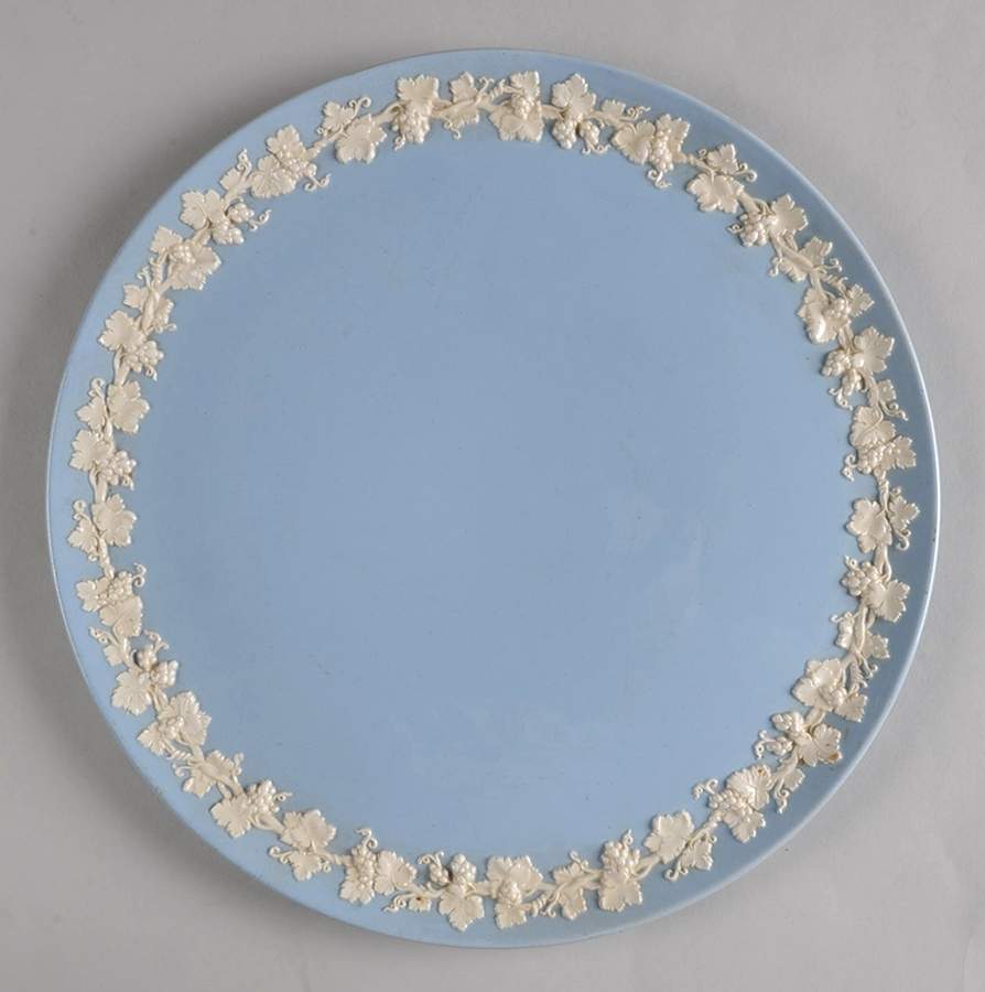 Cream Color on Lavender (Plain) Cake Plate by Wedgwood-1