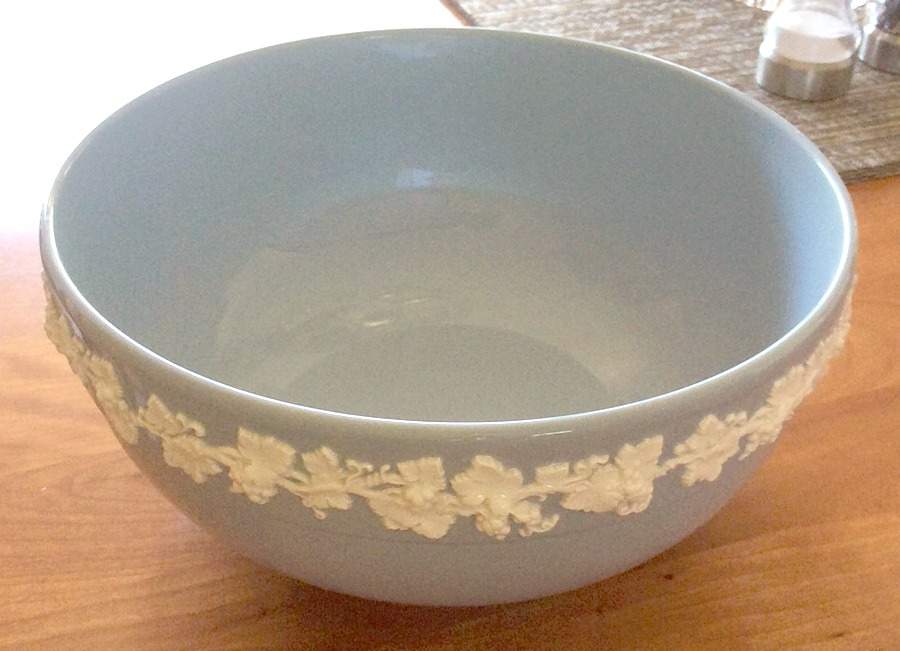 Cream Color on Lavender (Plain) 8" Salad Serving Bowl by Wedgwood-1