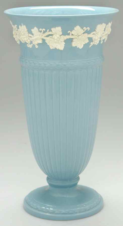Cream Color on Lavender (Plain) 10" Vase by Wedgwood-1
