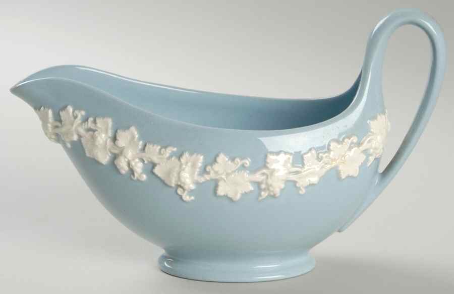Cream Color on Lavender (Plain) Gravy Boat by Wedgwood-1