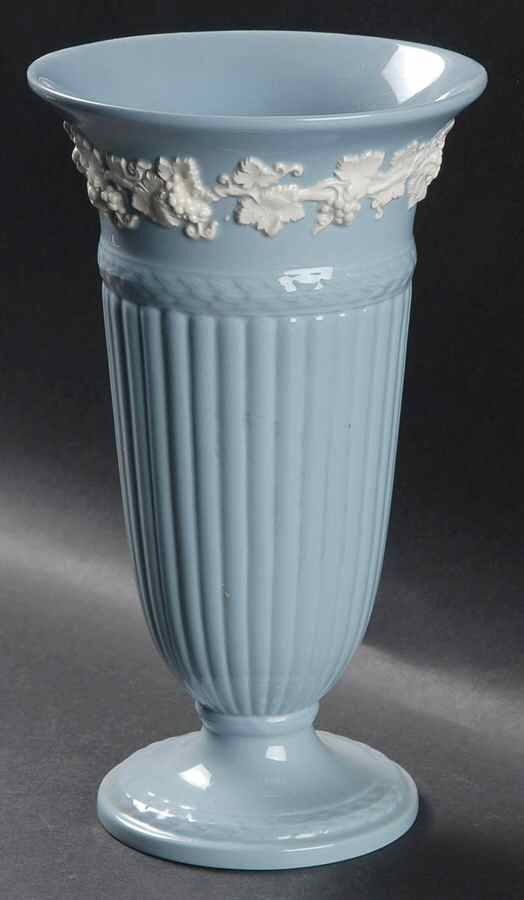Cream Color on Lavender (Plain) 8" Vase by Wedgwood-1