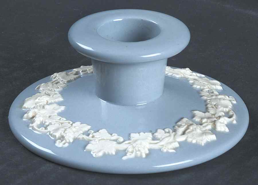 Cream Color on Lavender (Plain) 1" Small Candlestick by Wedgwood-1