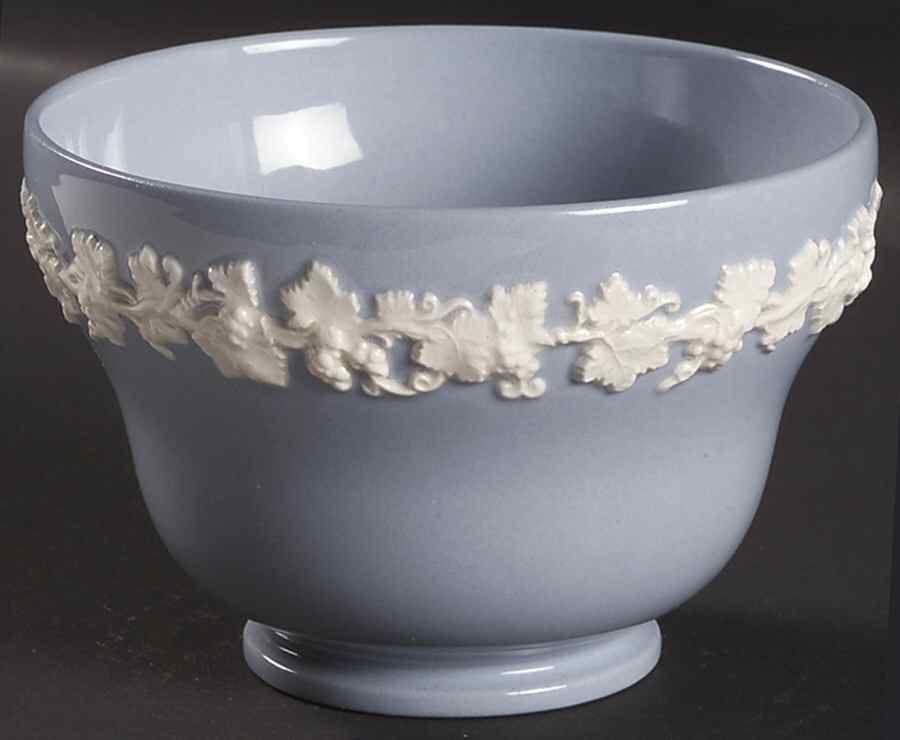 Cream Color on Lavender (Plain) Open Sugar Bowl by Wedgwood-1