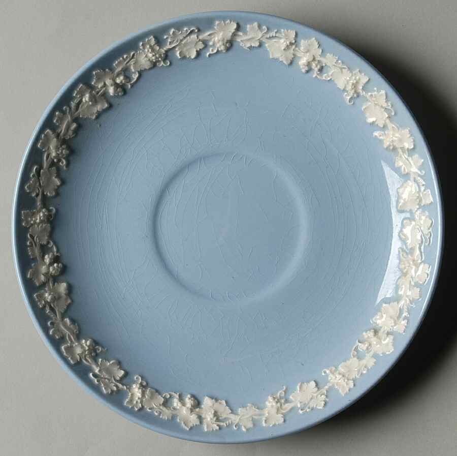 Cream Color on Lavender (Plain) Saucer for Flat Cream Soup Bowl by Wedgwood-1