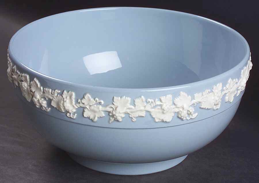 Cream Color on Lavender (Plain) 9" Salad Serving Bowl by Wedgwood-1