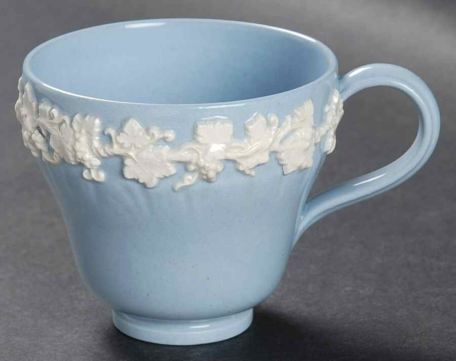Cream Color on Lavender (Shell Edge) Footed Demitasse Cup by Wedgwood-1