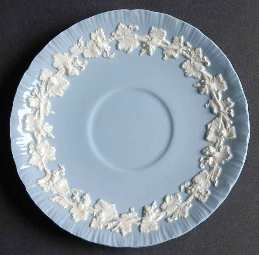 Cream Color on Lavender (Shell Edge) Saucer by Wedgwood-1