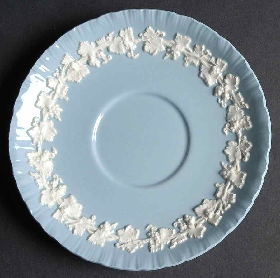 Cream Color on Lavender (Shell Edge) Saucer for Cream Soup Bowl by Wedgwood-1