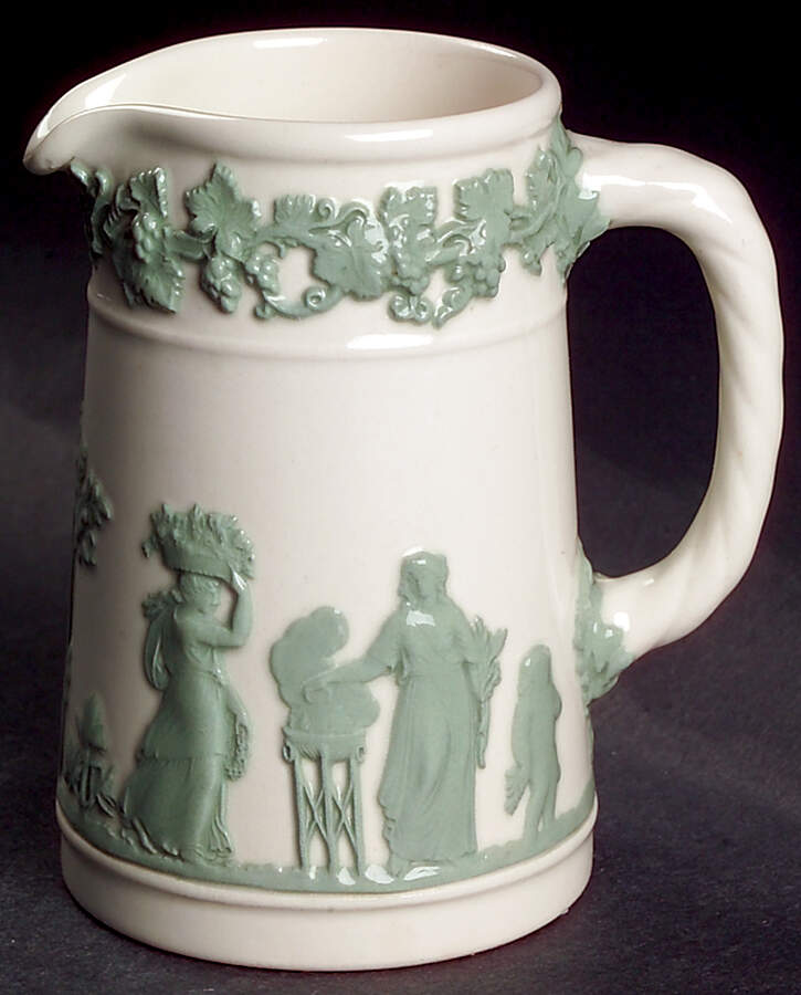 Celadon On Cream Color (Plain Edge) 6 Oz Pitcher by Wedgwood-1