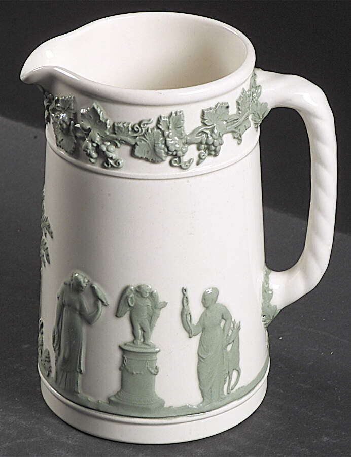 Celadon On Cream Color (Plain Edge) 16 Oz Pitcher by Wedgwood-1