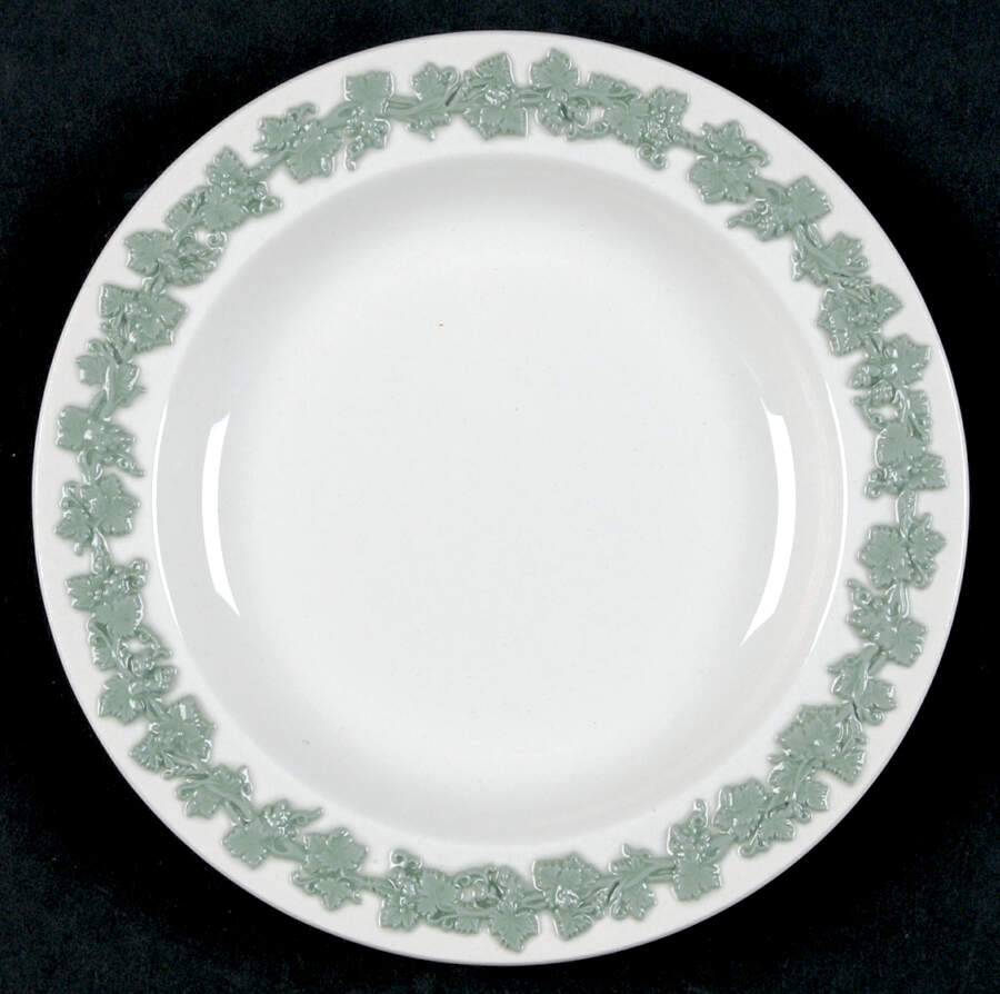 Celadon On Cream Color (Plain Edge) Bread & Butter Plate by Wedgwood-1