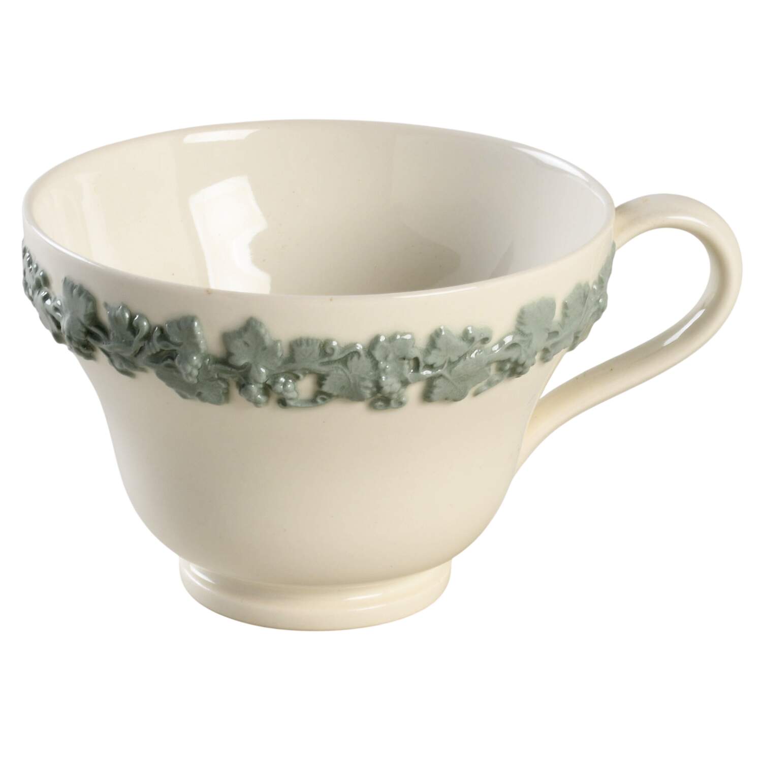Celadon On Cream Color (Plain Edge) Footed Cup by Wedgwood-1