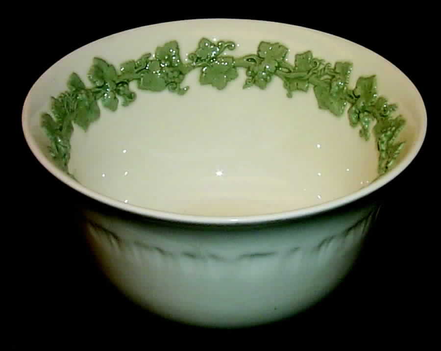 Celadon On Cream Color (Plain Edge) Cranberry Bowl by Wedgwood-1