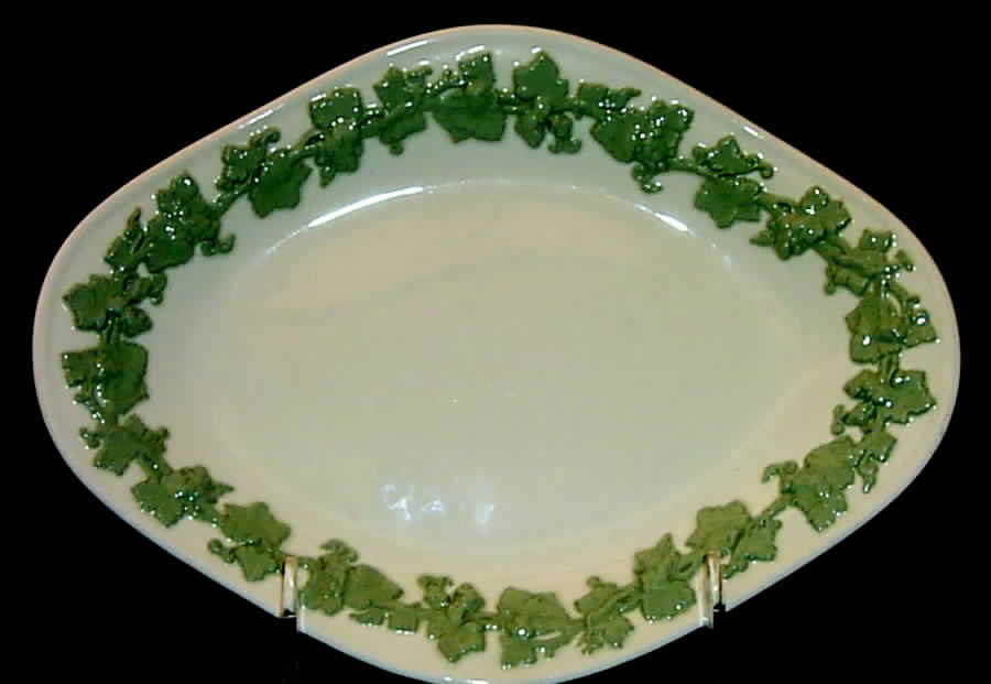 Celadon On Cream Color (Plain Edge) Pickle Dish by Wedgwood-1