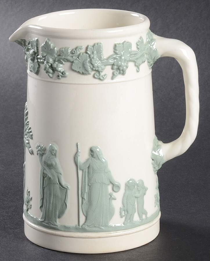 Celadon On Cream Color (Plain Edge) 10 Oz Pitcher by Wedgwood-1