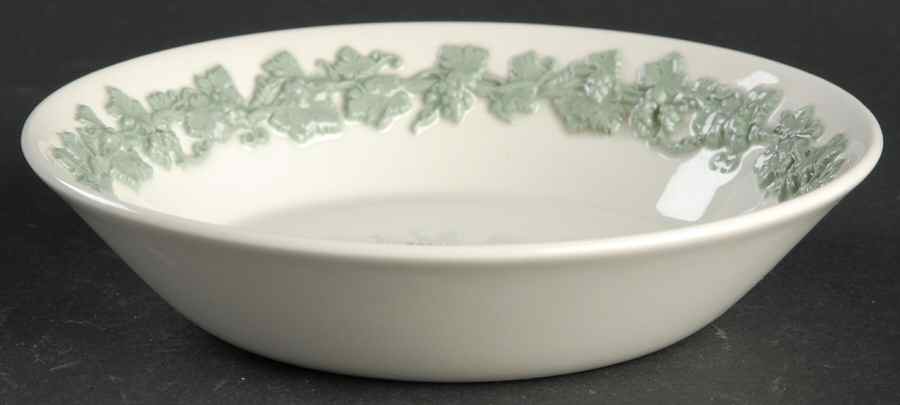 Celadon On Cream Color (Plain Edge) Fruit/Dessert (Sauce) Bowl by Wedgwood-1