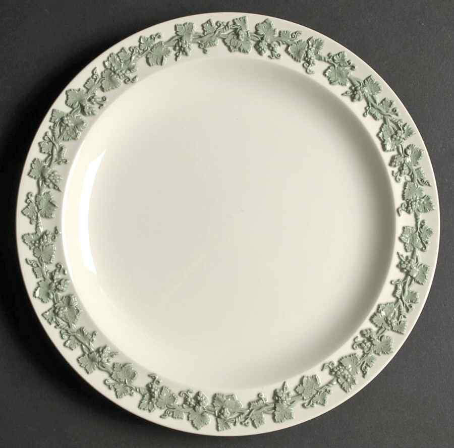 Celadon On Cream Color (Plain Edge) Luncheon Plate by Wedgwood-1