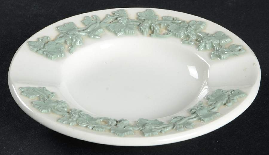 Celadon On Cream Color (Plain Edge) 3" Ashtray by Wedgwood-1