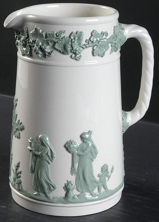 Celadon On Cream Color (Plain Edge) 22 Oz Pitcher by Wedgwood-1
