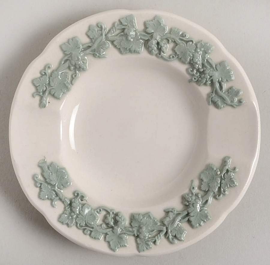 Celadon On Cream Color (Plain Edge) 3" Ashtray by Wedgwood-1
