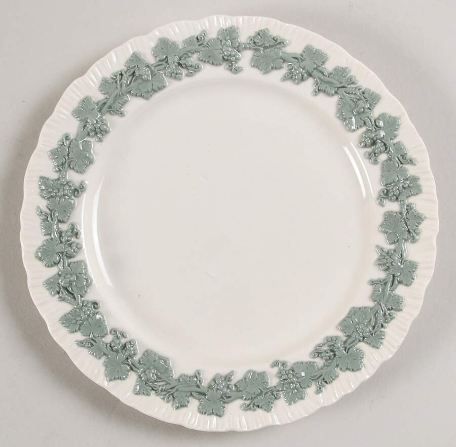 Celadon On Cream Color (Shelledge) Dessert/Pie Plate by Wedgwood-1